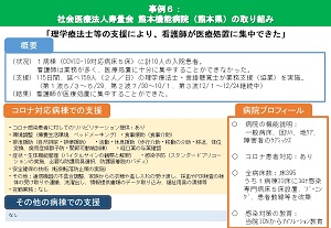 「理学療法士の支援により、看護師が医療処置に集中できた」事例