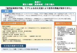 「廃用症候群の予防、ケアによる自立支援により患者の尊厳が保持できた」​​​​​​​事例